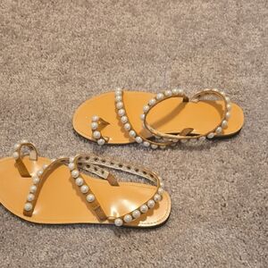 Women's Pearl Embellished Sandals